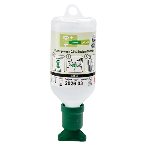 500mL Plum Eyewash Sterile Saline Eyewash